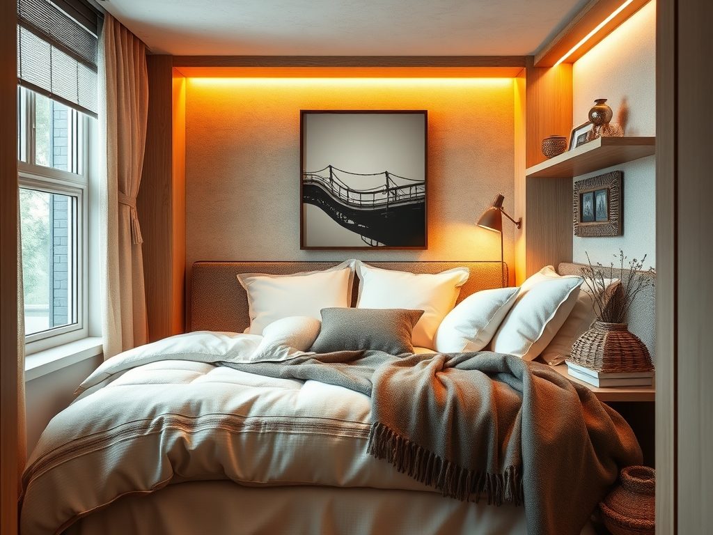 Łóżko w niszy w kawalerce: jak zaaranżować funkcjonalną i komfortową strefę snu