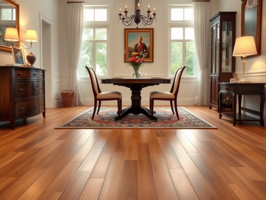 Podłoga do jadalni: jak wybrać trwałe i estetyczne rozwiązanie odporne na wilgoć i zarysowania
