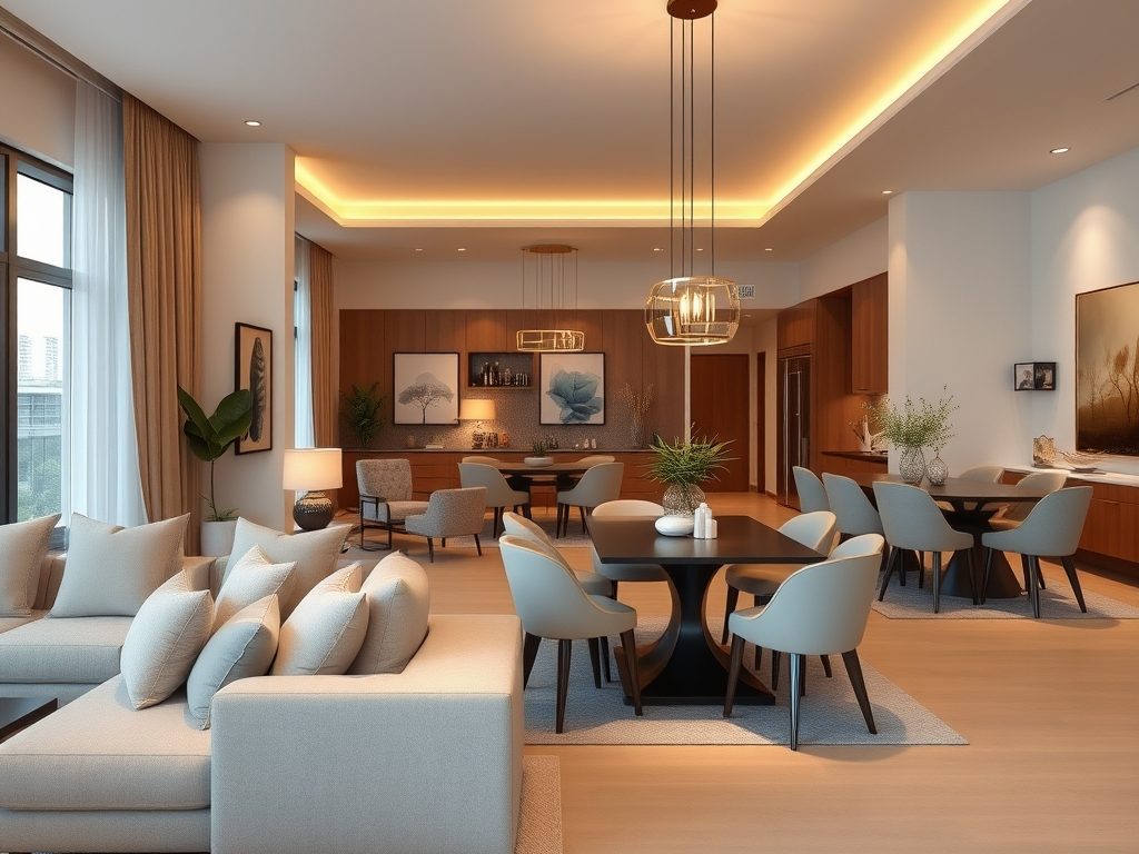 Salon z jadalnią – jak zaaranżować funkcjonalną i spójną przestrzeń łączoną z podziałem na strefy