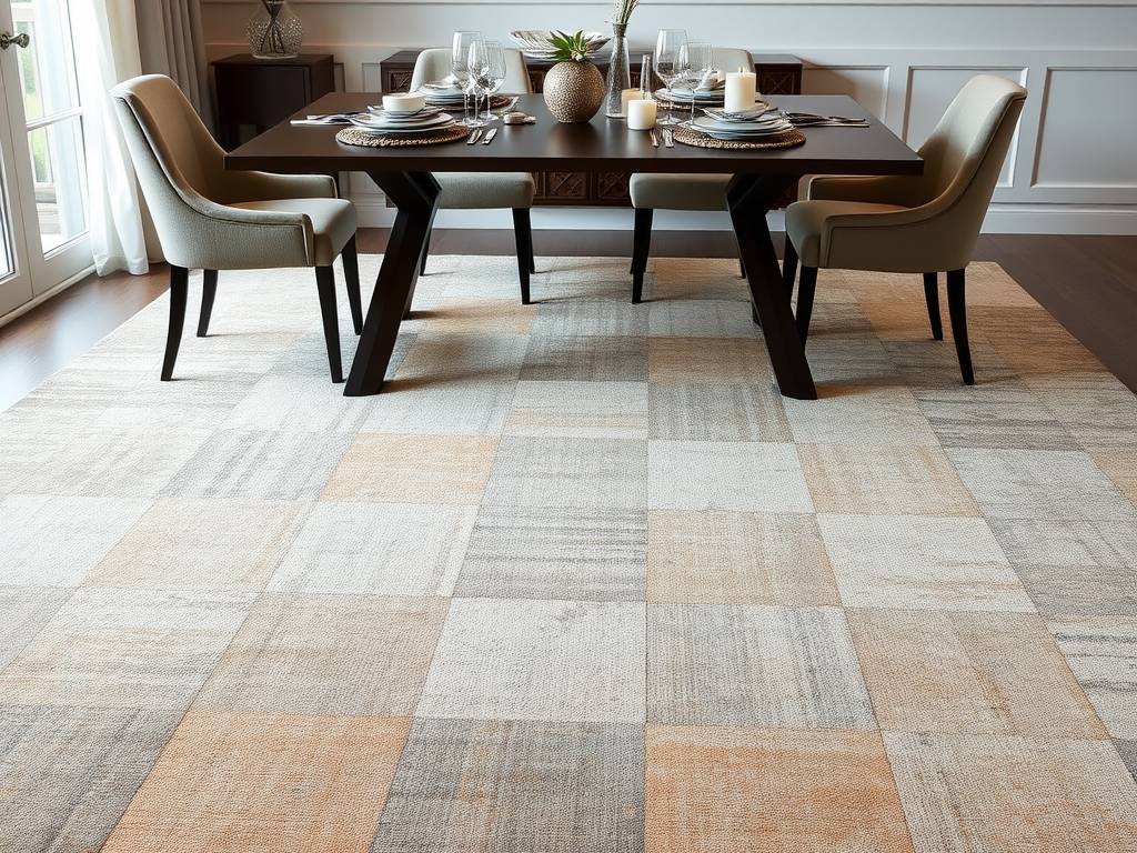 Dywan pod stół w salonie z jadalnią: jak dobrać rozmiar, kształt i materiał dla wygody i stylu